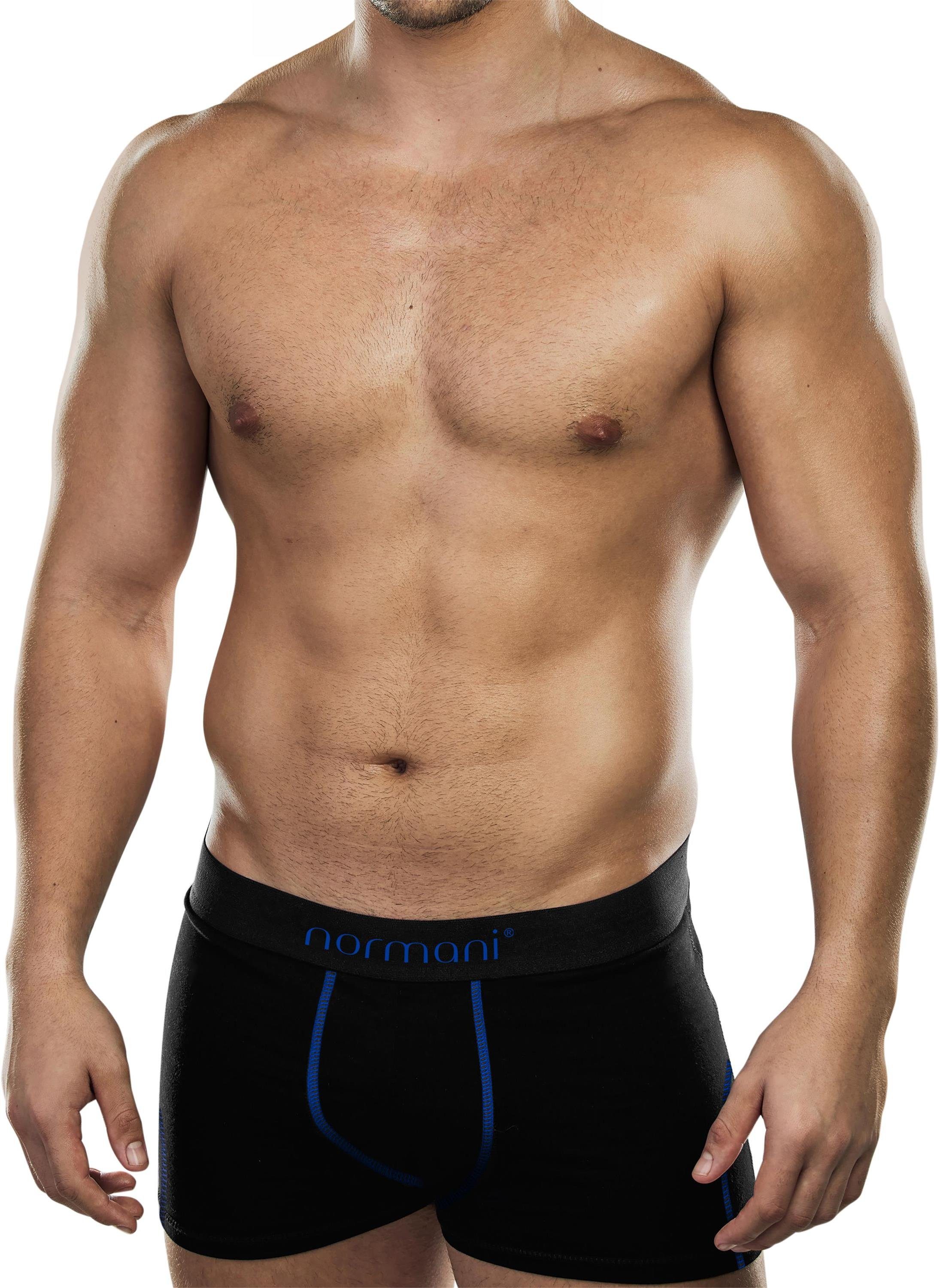 normani Boxershorts 6 weiche Boxershorts aus Baumwolle Unterhose aus atmungsaktiver Baumwolle für Männer Dunkelblau