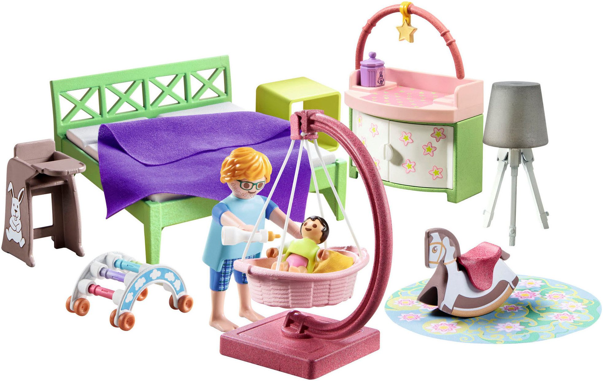 Playmobil® Schlafzimmer mit Babyspielecke (71609), myLife Konstruktions-Spielset, (50 St), Made in Europe – Bild 4 von 5