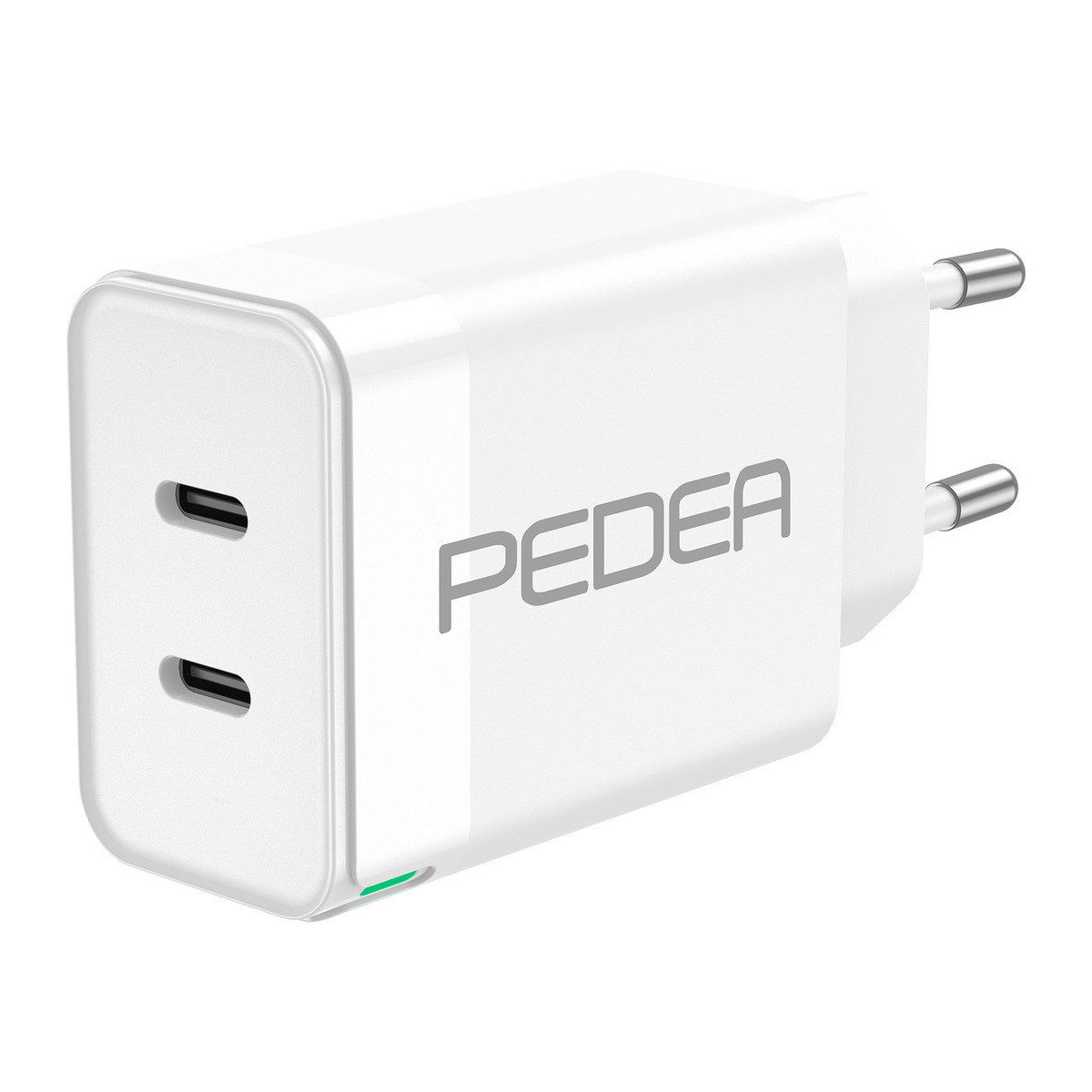 Lenco PEDEA Schnellladegerät Dual PD 40 Watt USB Typ C Schnelllade-Gerät (Fast Charge)