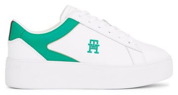 Tommy Hilfiger TH PLATFORM COURT SNEAKER Plateausneaker mit Kontrastbesatz, Freizeitschuh, Halbschuh, Schnürschuh