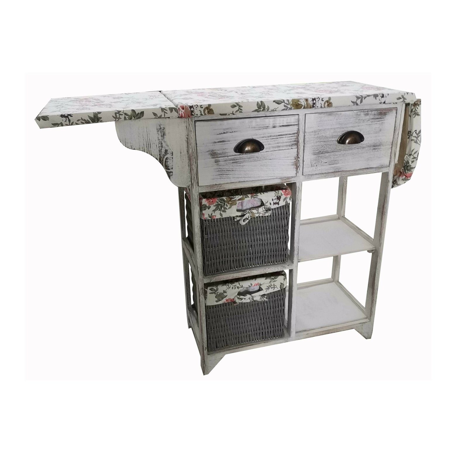 HTI-Line Bügelbrett Bügeltisch Sola, ausklappbar Kommode mit Körben