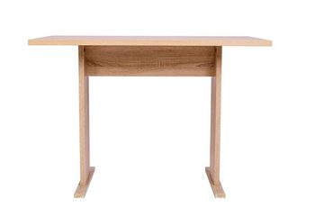 kundler home Esstisch Tisch, Küchentisch, 110x70 cm, mit Fußleiste aus Eichenholz massiv