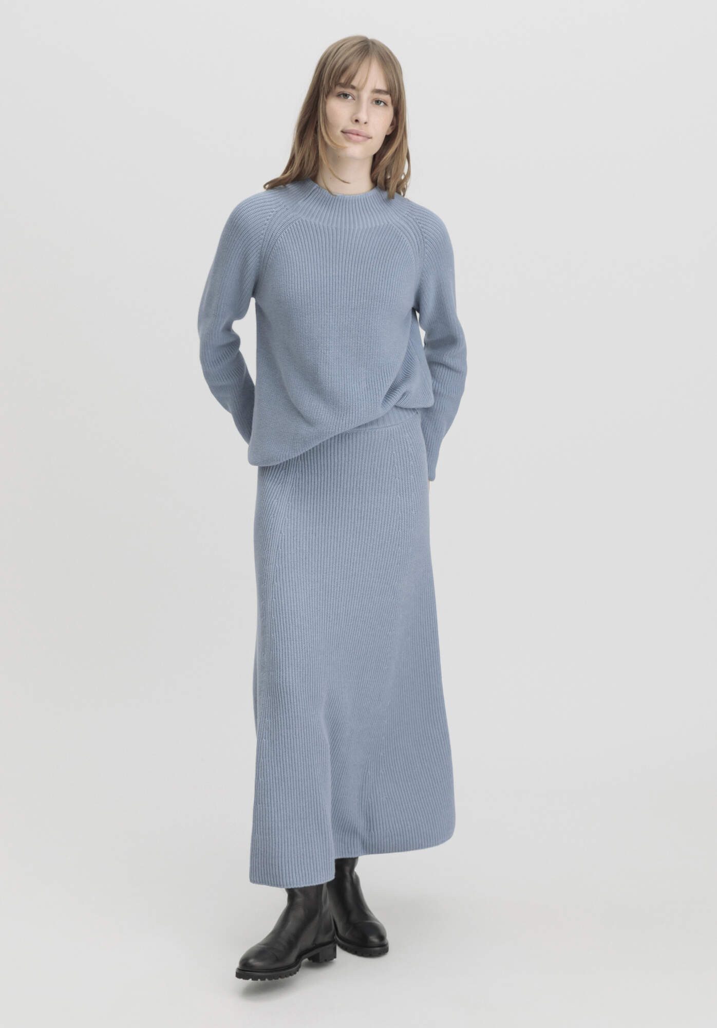 Hessnatur Strickrock aus reiner Bio-Baumwolle (1-tlg) günstig online kaufen