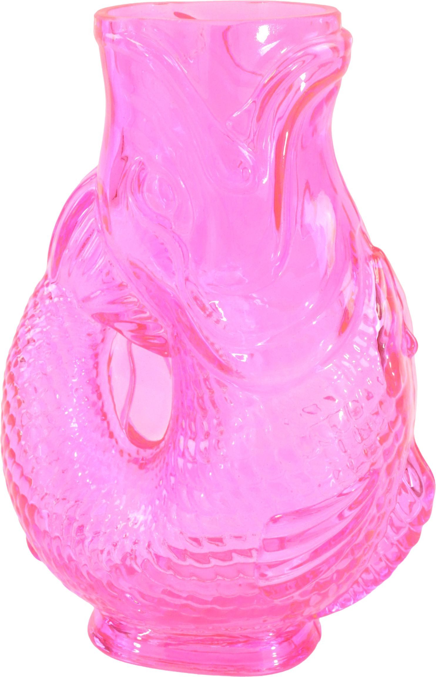 FURNARO Dekovase Funky Fish, Fischmotiv, Glas, 13 x 8 x 20 cm