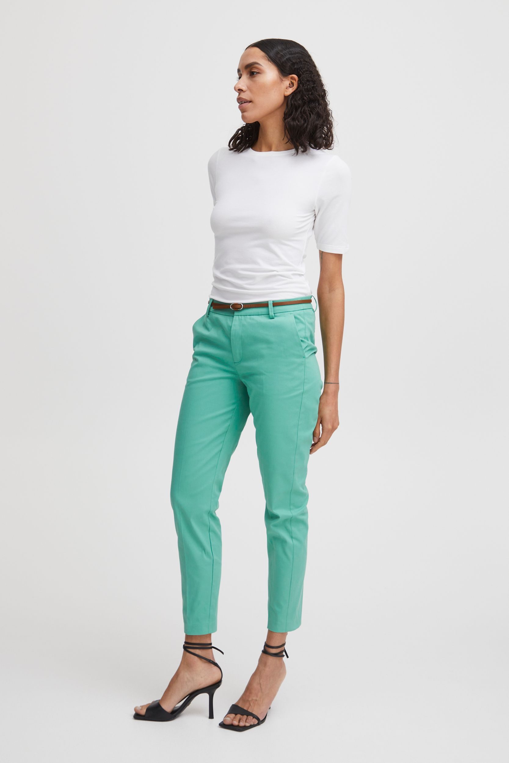 T-Shirt Slim Fit Ellenbogen-Länge Rundhalsausschnitt
