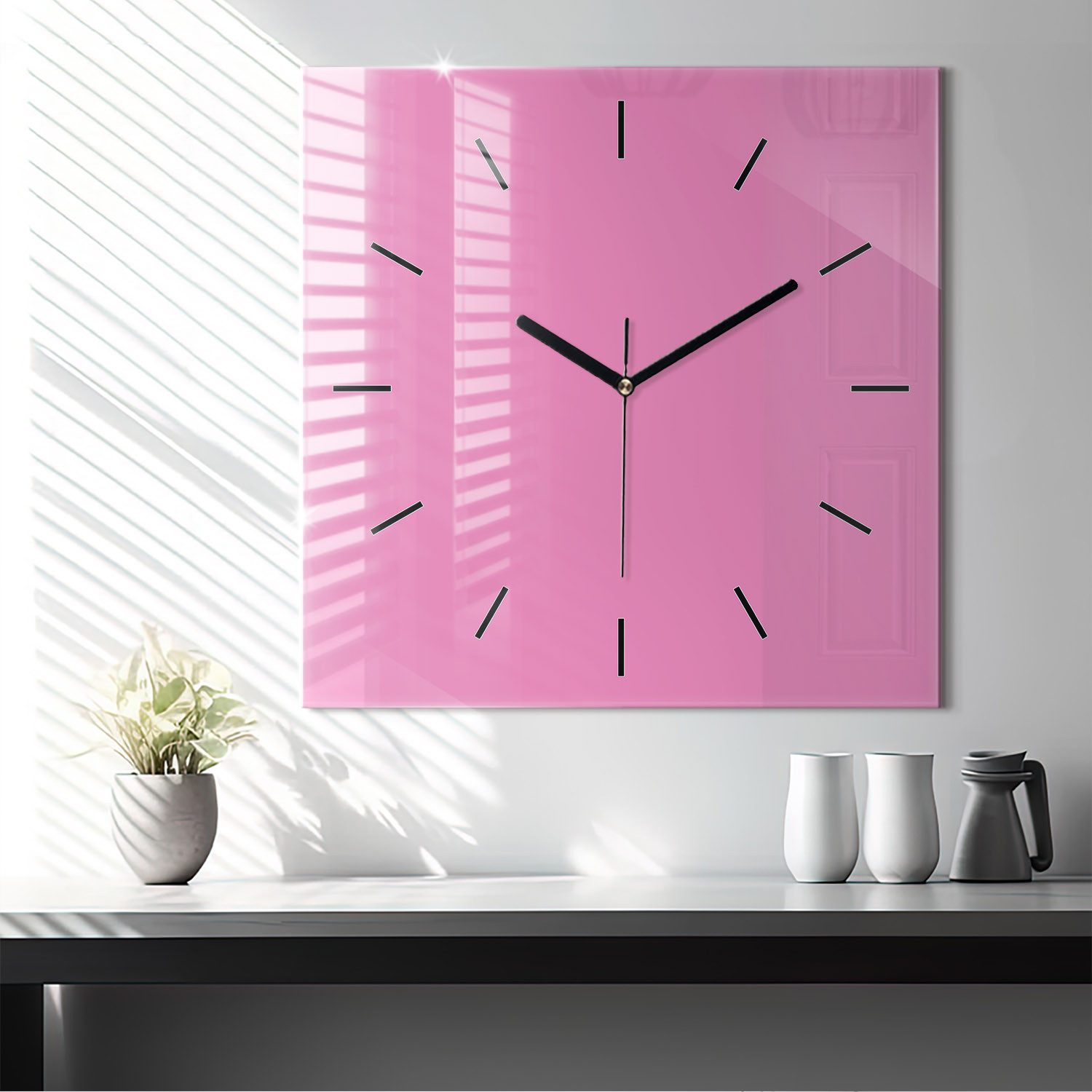 Tulup Wanduhr Modernistische Glaswanduhr 60x60cm Uhr günstig online kaufen