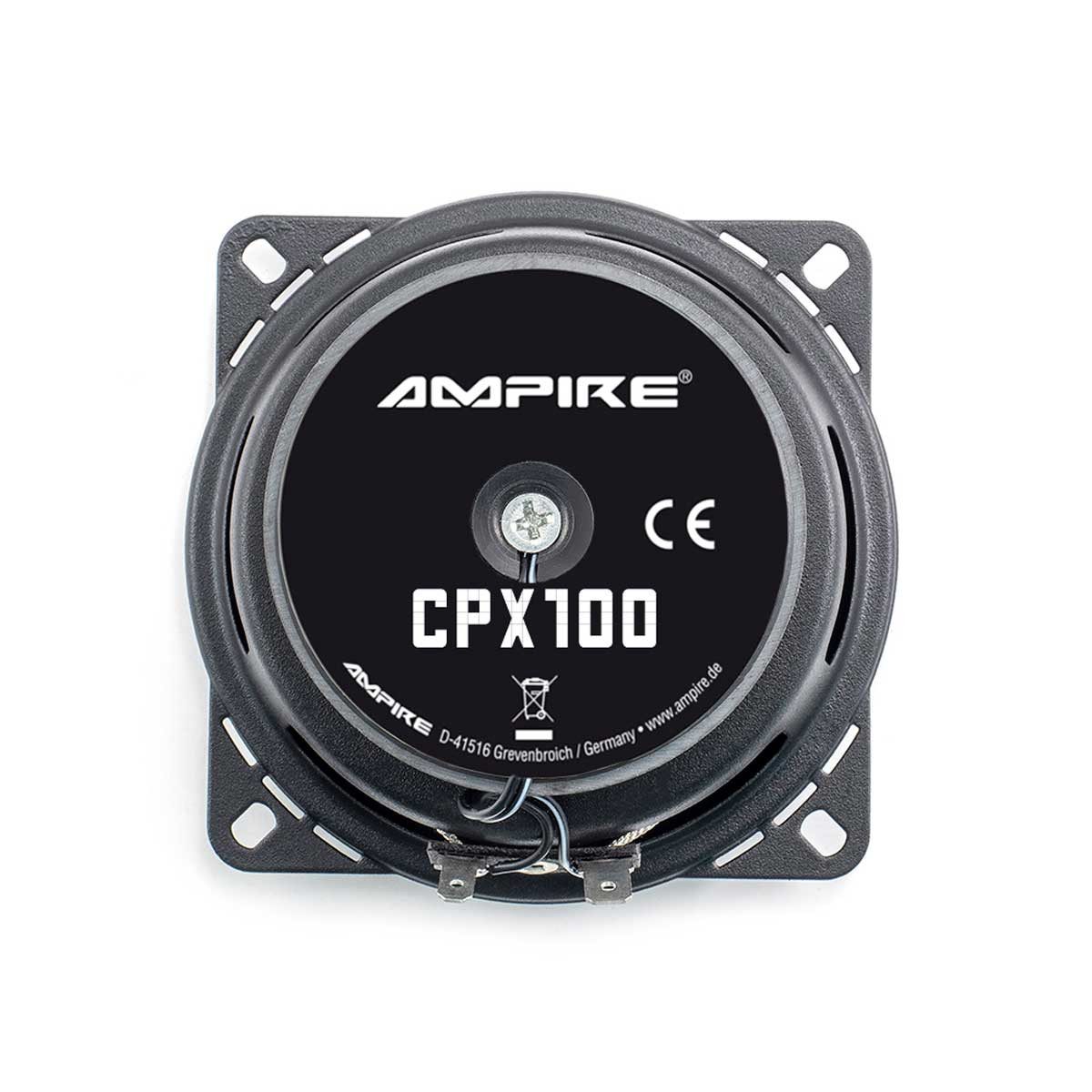 Ampire CPX100 Koaxial-Lautsprecher 10cm mit 16mm Seidenkalotte, ohne Gitter Auto-Lautsprecher (40 W)