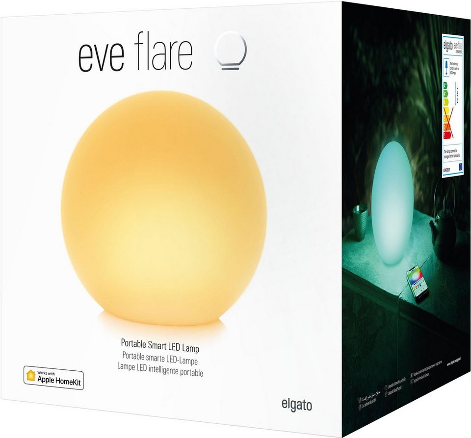 EVE LED Tischleuchte Flare, Bluetooth, LED fest integriert