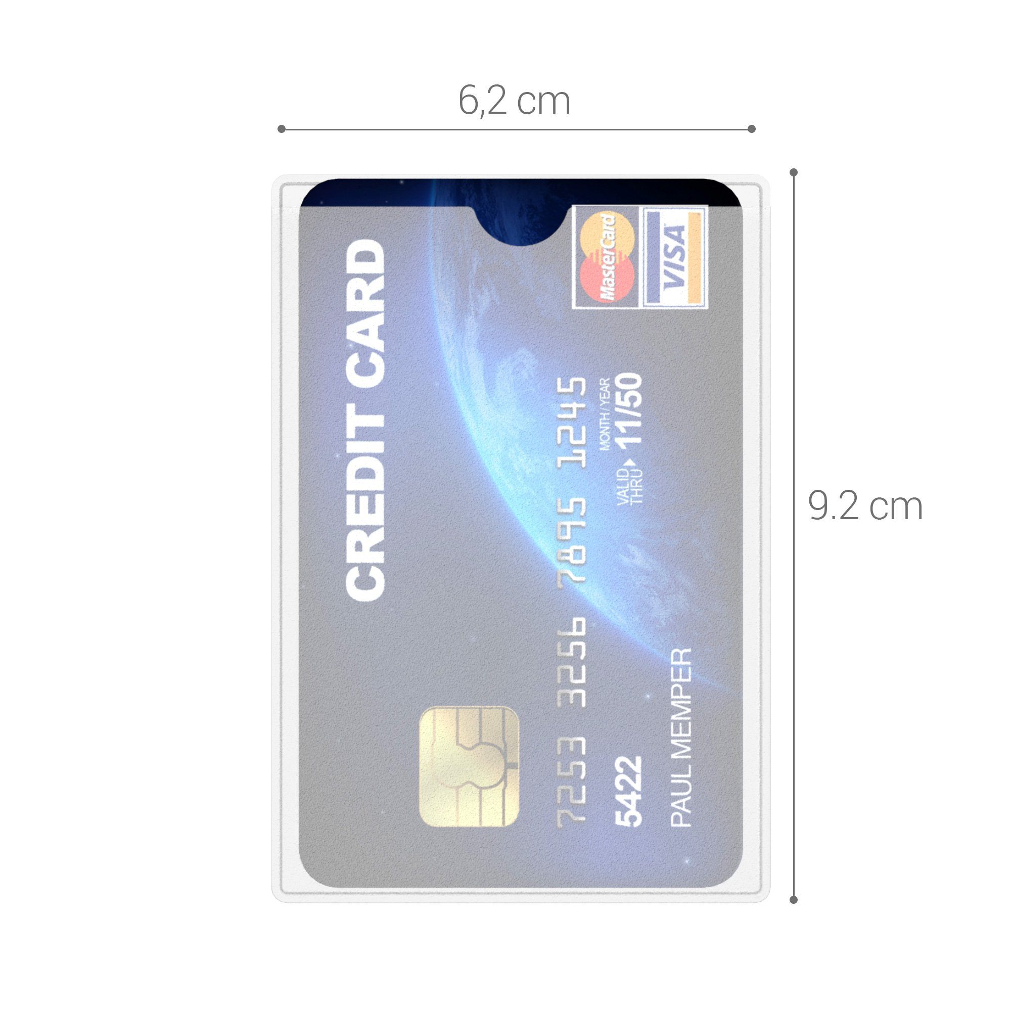 kwmobile Kartenetui, 10x Kreditkarten Karten Hülle - 10er Set