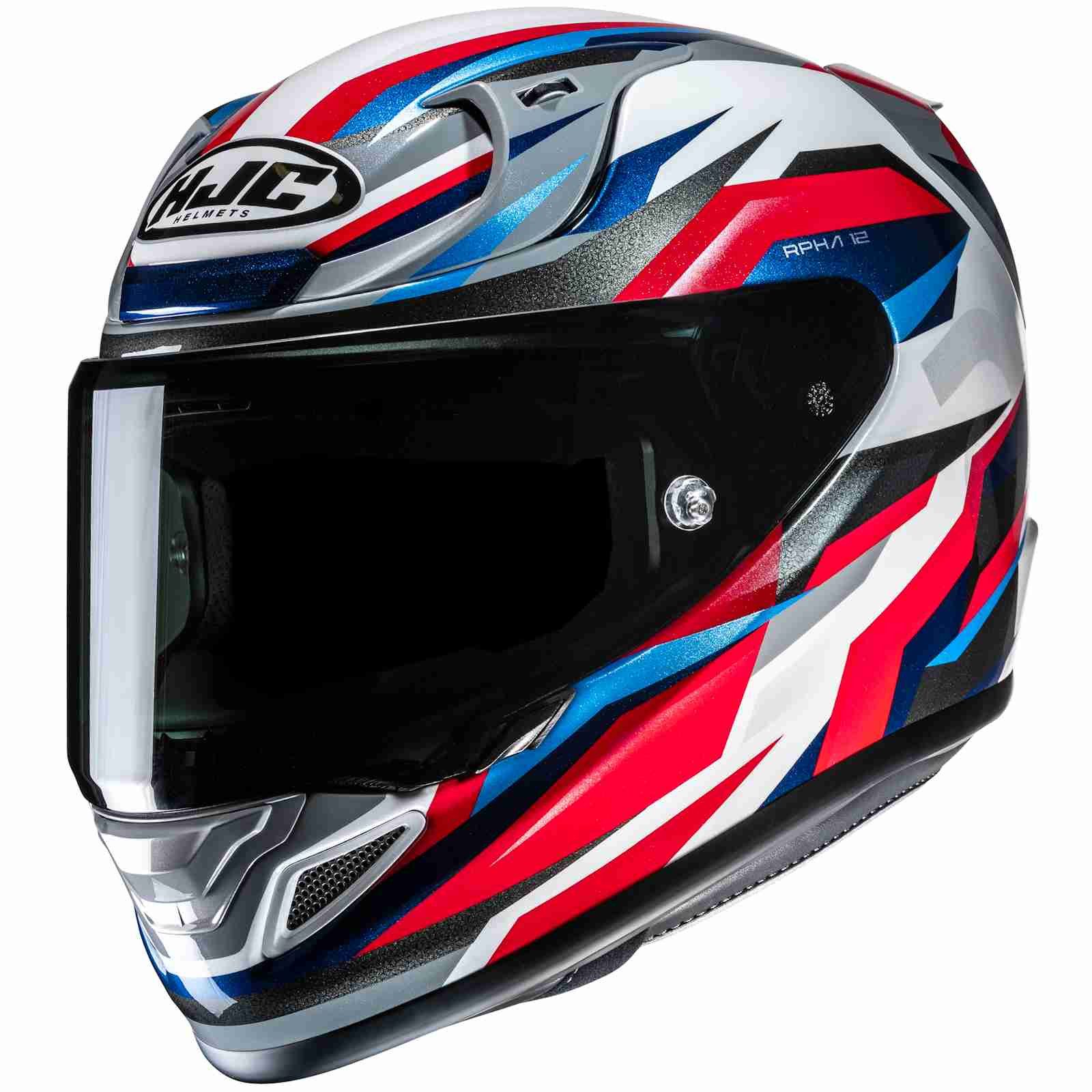 HJC Motorradhelm HJC RPHA 12 DRAVIX MC21 Integralhelm Weiß / Rot / Blau S (1er Set)