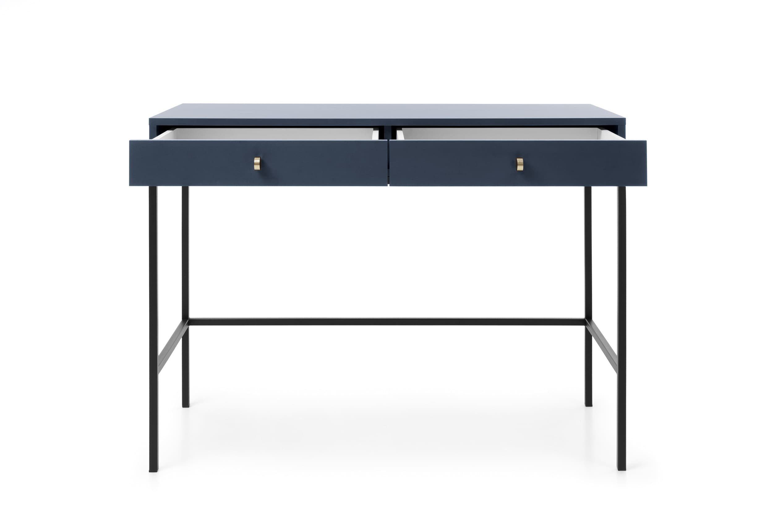 MOEBLO Konsolentisch Melody (Eingangskonsole mit Schubladen Sideboard Beistelltisch Flurtisch - Goldene Griffe, Frisiertisch, Schminktisch, Kosmetiktisch), (BxTxH): 104x50x78 cm
