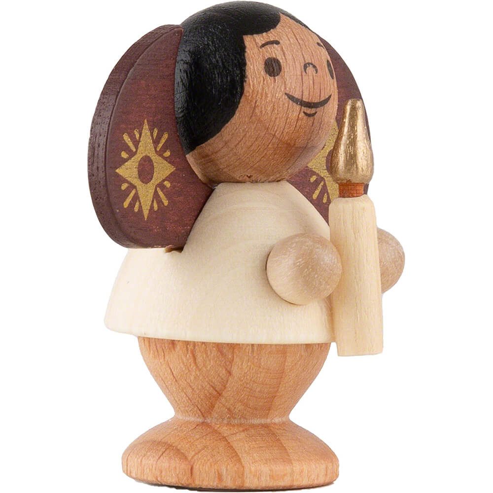 Spielwarenmacher Günther e.K. Dekofigur Sternengel mit Kerze natur (4,5cm) von Spielwarenmacher Günther