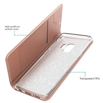 CoolGadget Handyhülle Magnet Case Handy Tasche für Samsung Galaxy S9 5,8 Zoll, Hülle Klapphülle Ultra Slim Flip Cover für Samsung S9 Schutzhülle