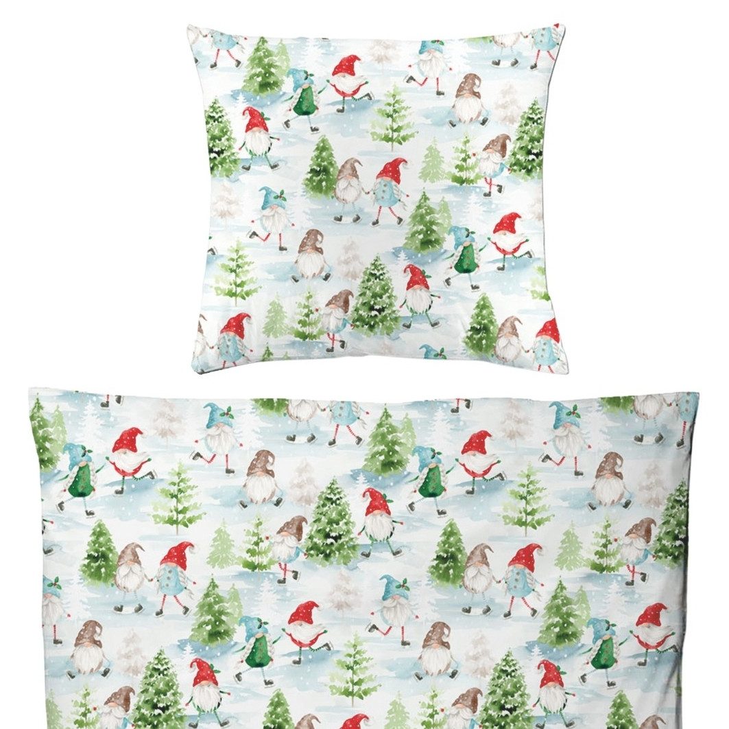 Carpe Sonno Bettwäsche Biber Bettwäsche 135x200 155x220 Wichtel Winter Weih günstig online kaufen