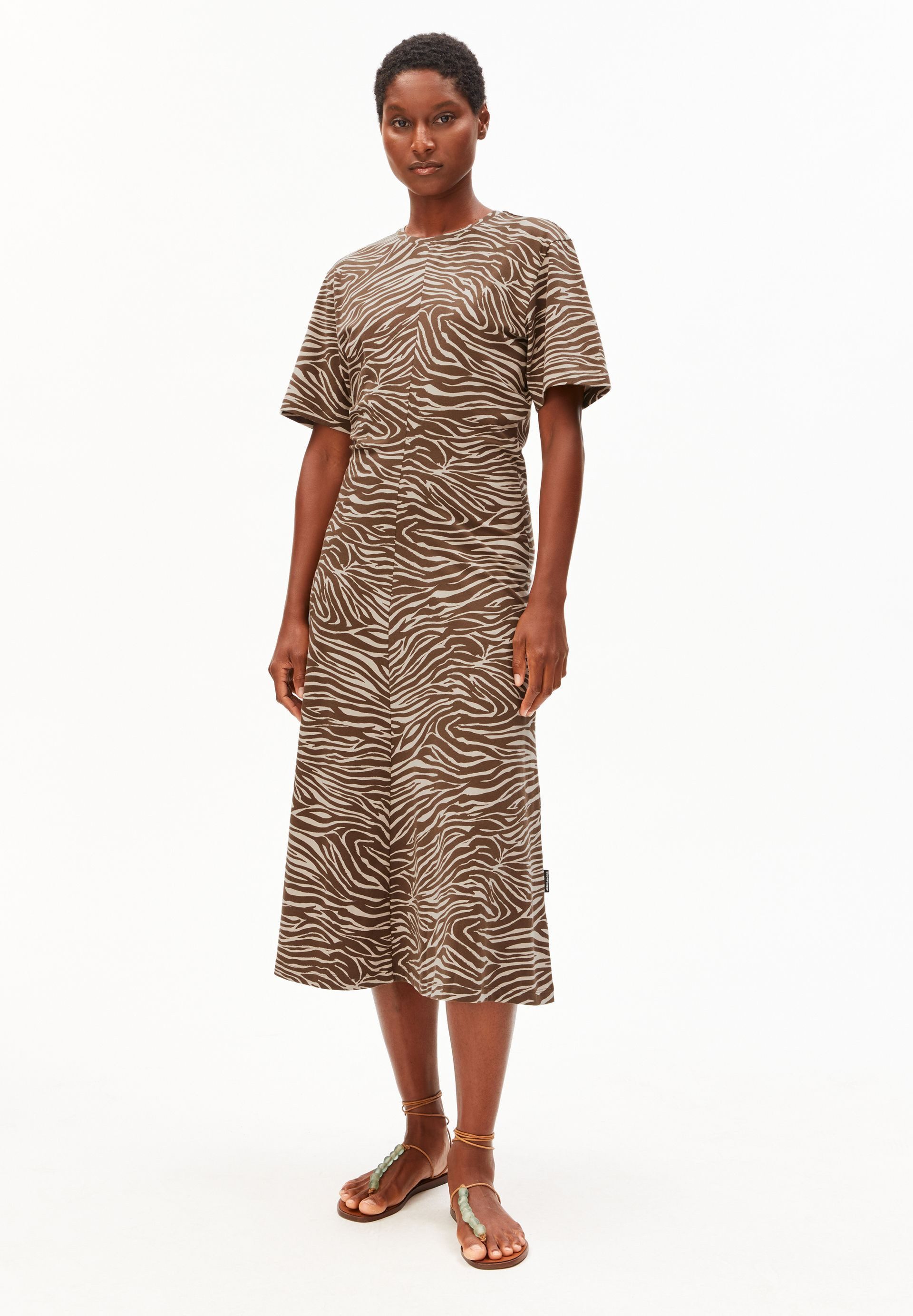 Armedangels Jerseykleid ZEBRA Bio-Baumwoll Mix (Slim Fit) Bio-Baumwoll Mix