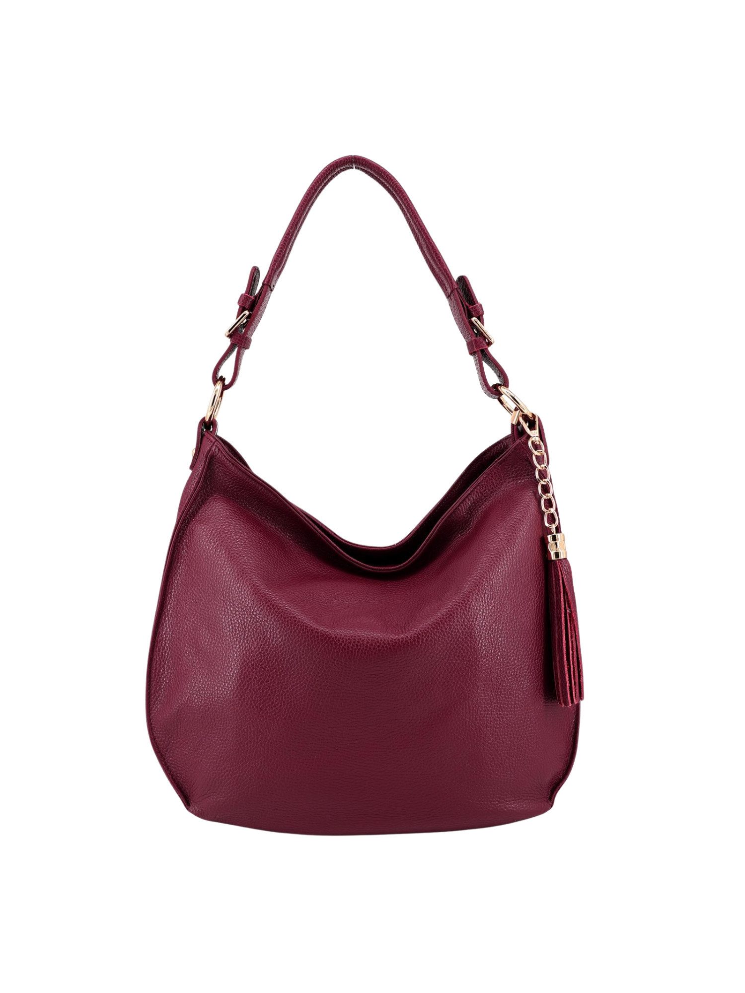 BRISE TASCHE Schultertasche Brise – Hochwertige Leder Handtasche für jeden Anlass (Einzelprodukt, Kein Set im klassischen Sinn, Einzelartikel), Weiches Echtleder mit dekorativer Quaste und viel Stauraum