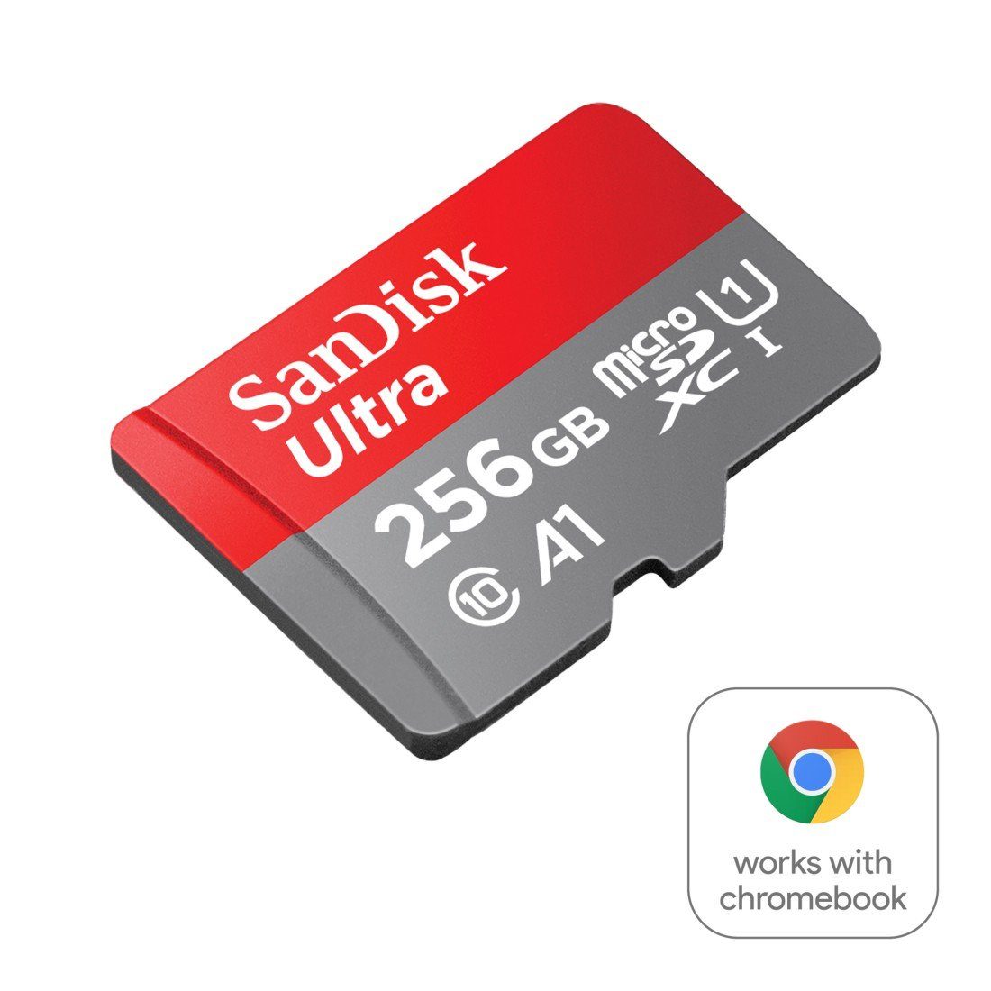 Sandisk microSDXC Ultra, + SD-Adapter für Chromebooks Speicherkarte (256 GB, Class 10, 150 MB/s Lesegeschwindigkeit)