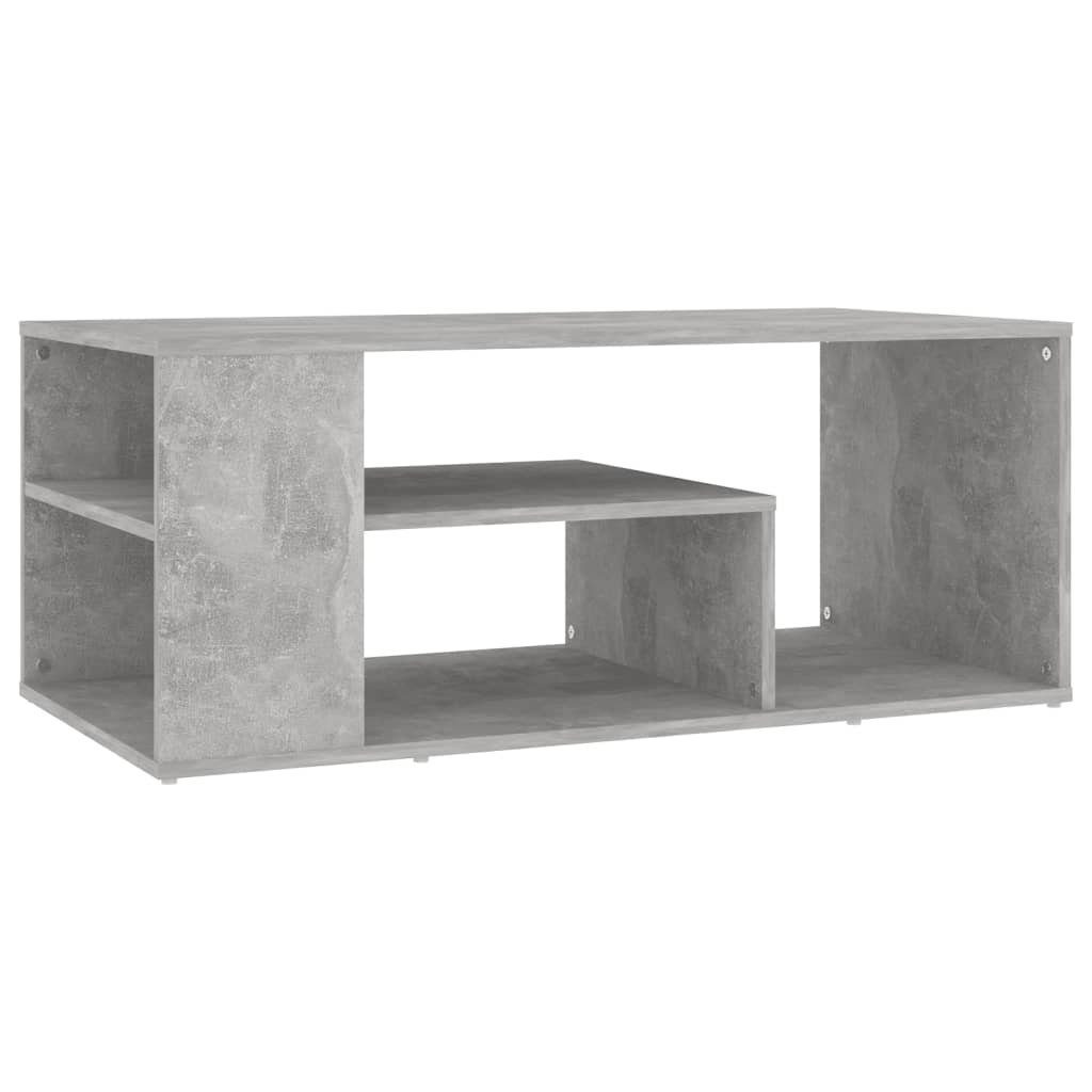 furnicato Couchtisch Betongrau 100x50x40 cm Holzwerkstoff günstig online kaufen
