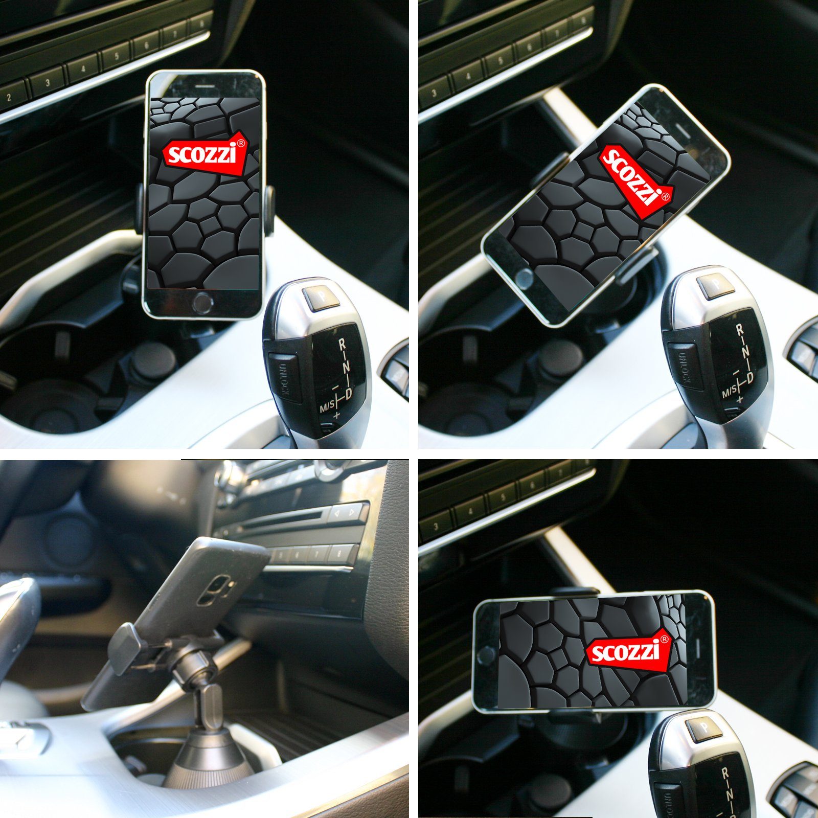 scozzi Handy-Halterung Handyhalterung Auto Getränkehalter Getränke Dosenhalter Handy Halter