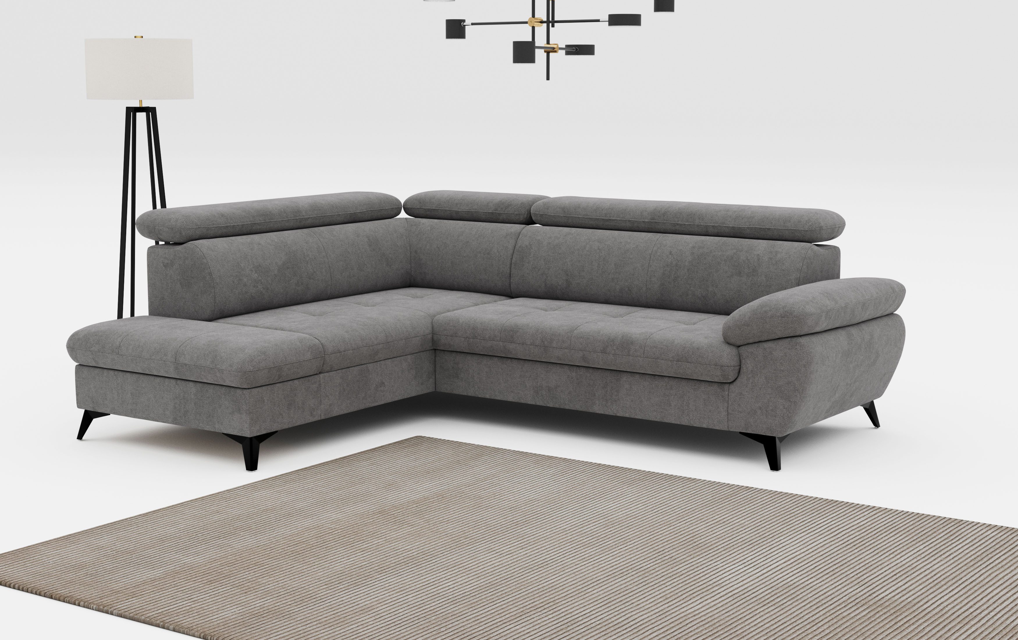 COTTA Ecksofa Hudson L-Form, mit Kopfteilverstellung, günstig online kaufen