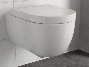 Aqua Bagno Tiefspül-WC Aqua Bagno Spülrandloses WC - Design Hänge-WC Toilette abnhembarer