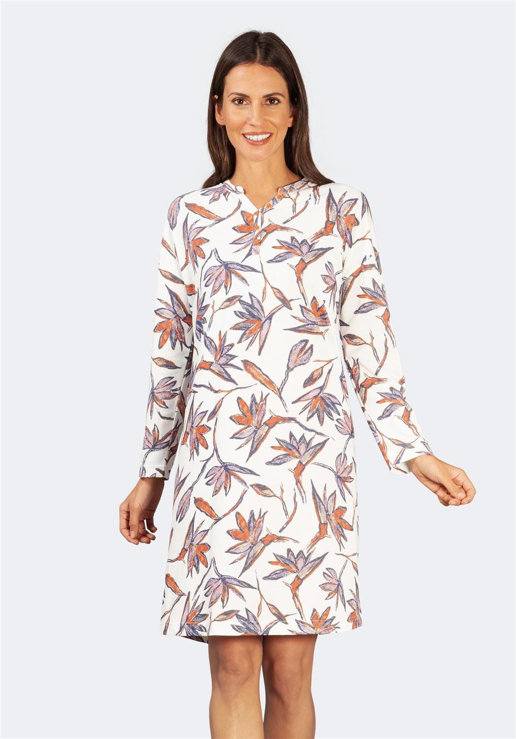 Hajo Nachthemd Nachthemd 100 cm, Klima-Komfort