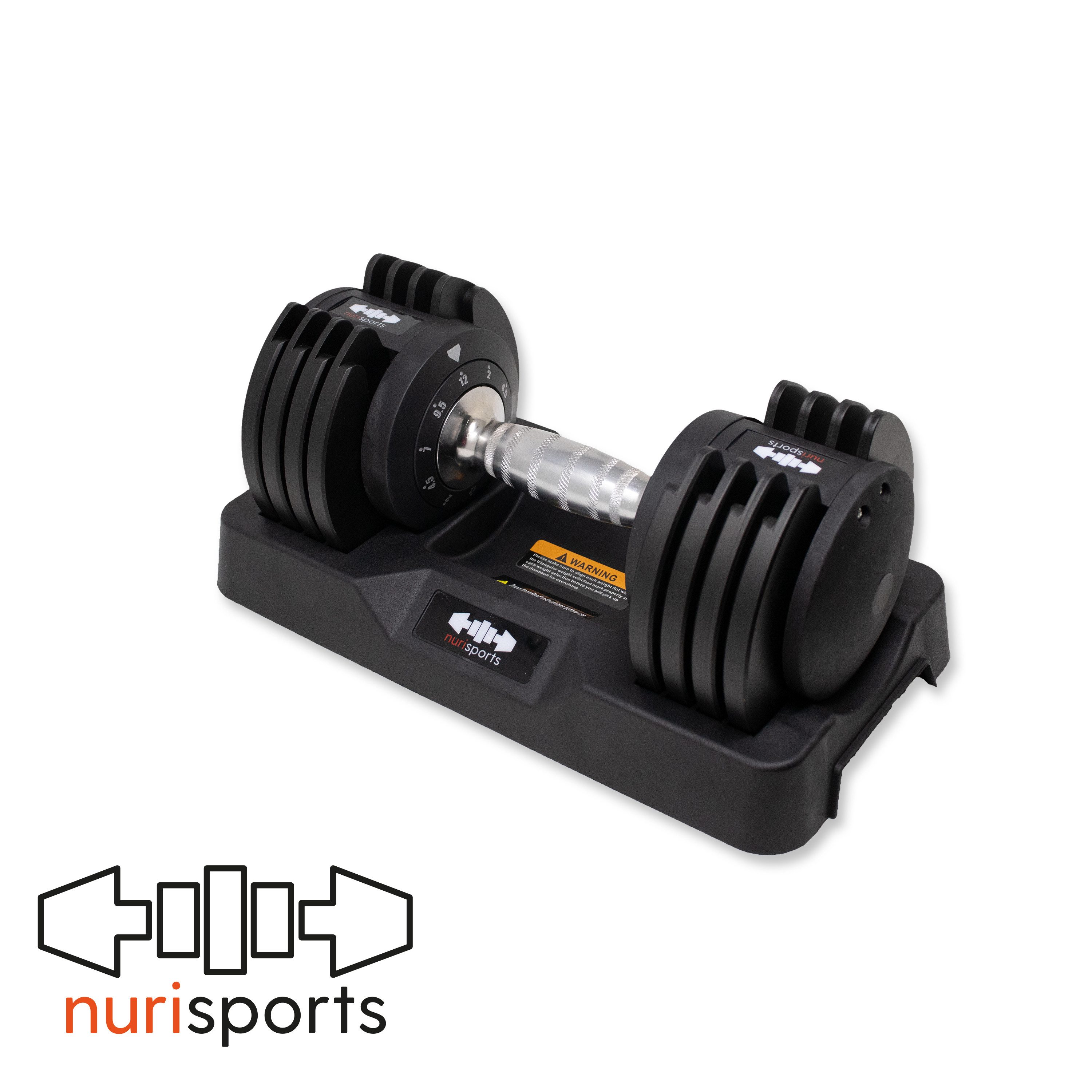 Kurzhantel nurisports Hantel verstellbar 5 Gewichtsstufen, 2 kg -12 kg