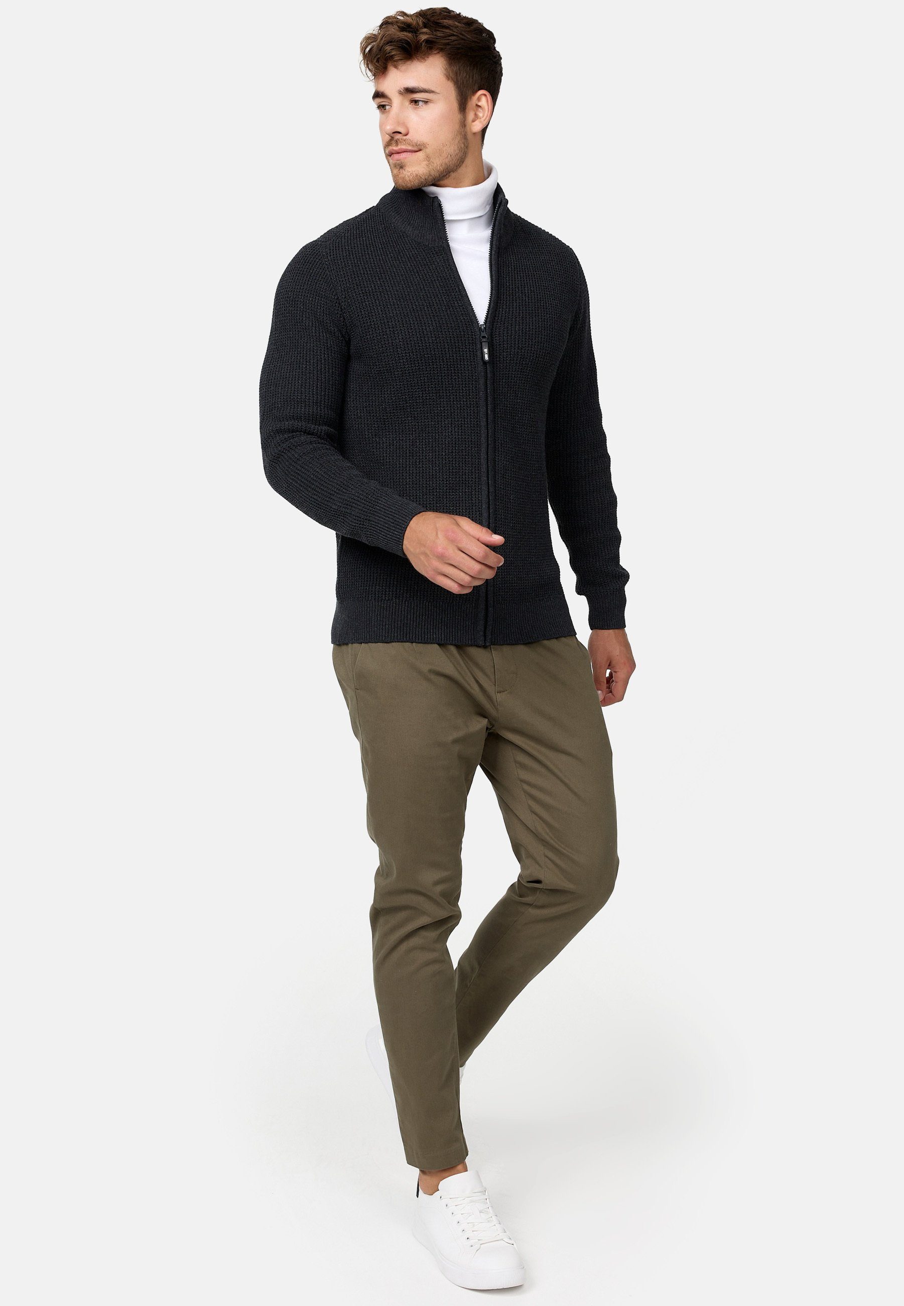 Indicode Strickjacke Herren INLayton Herrenstrickjacke