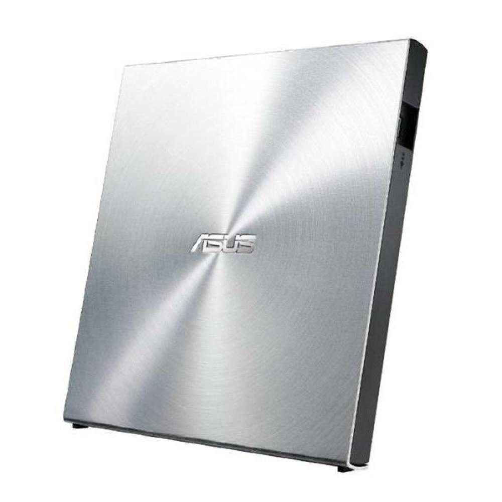 Asus SDRW-08U5S-U UltraDrive DVD-Brenner (USB 2.0, BD 6x/DVD 8x/CD 24x, externer Slim DVD Brenner für PC Laptop Windows Mac, Silber)