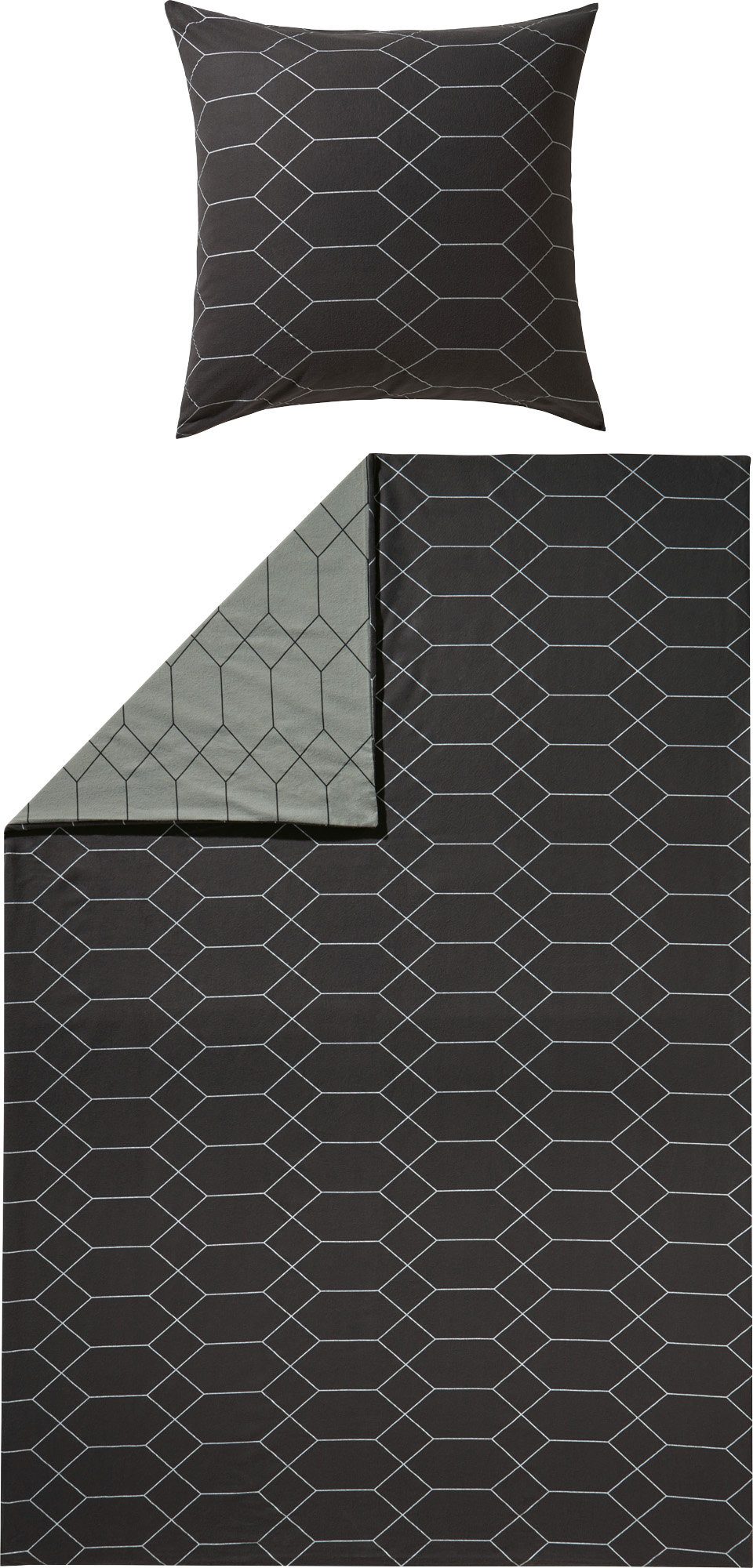 REDBEST Bettwäsche Wendebettwäsche, Biber, Grafik günstig online kaufen