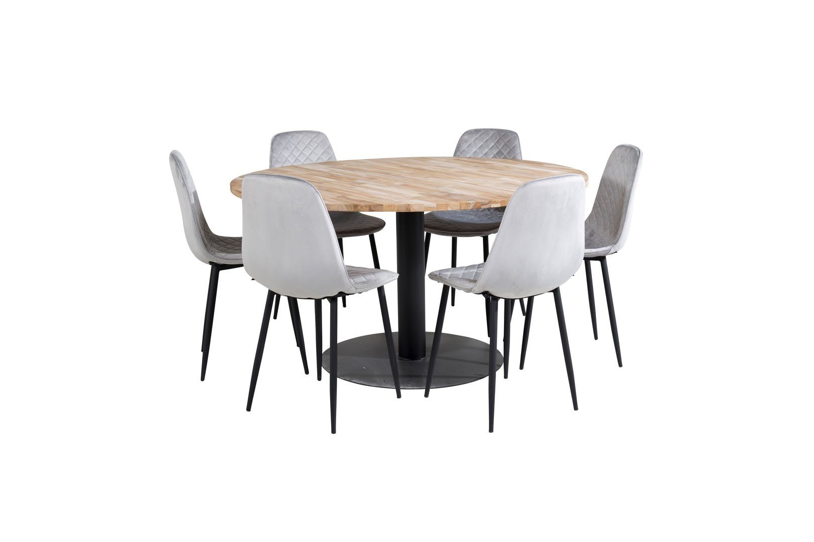 ebuy24 Essgruppe Cirebon140 Essgruppe Esstisch Teak und 6 Polar Dia, (7-tlg)