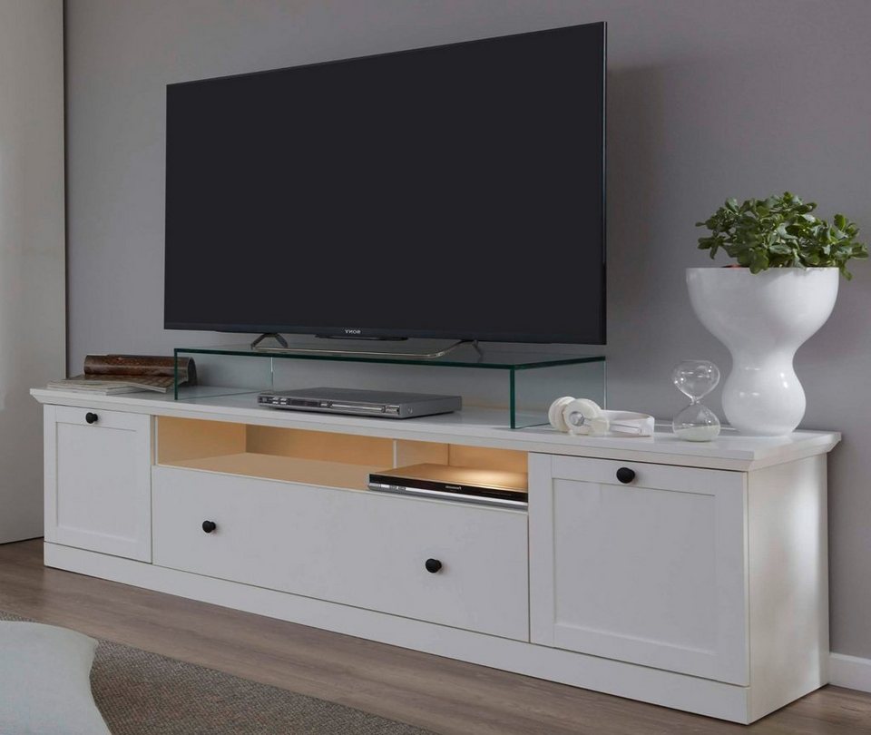 trendteam Lowboard Baxter (Fernseher Unterschrank in weiß Breite 177 cm),  Landhaus, Modern