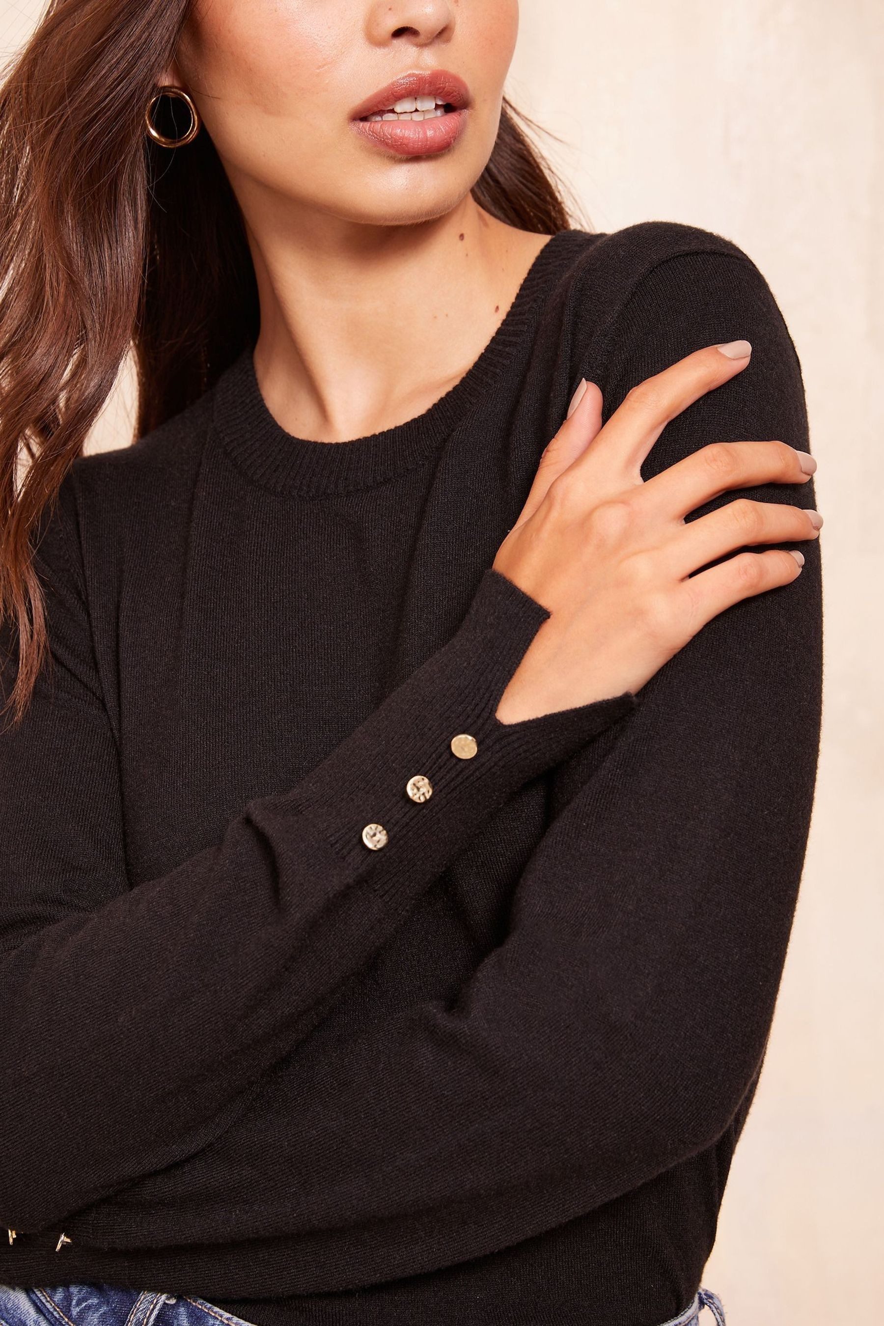 Friends Like These Strickpullover Friends Like These Rundhalspullover, Kurzgröße (1-tlg)