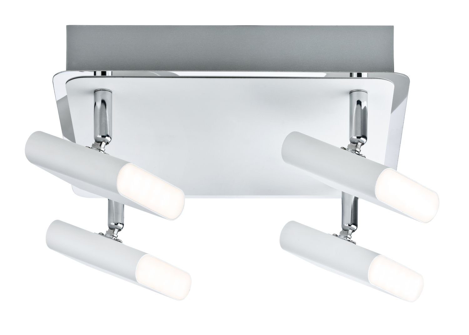 Paulmann Deckenleuchten Paulmann Spotlight Launcher 4x4,5W Weiß gebürstet/Chrom 230V Metall, Paulmann Spotlight Launcher 4x4,5W Weiß gebürstet/Chrom 230V Metall