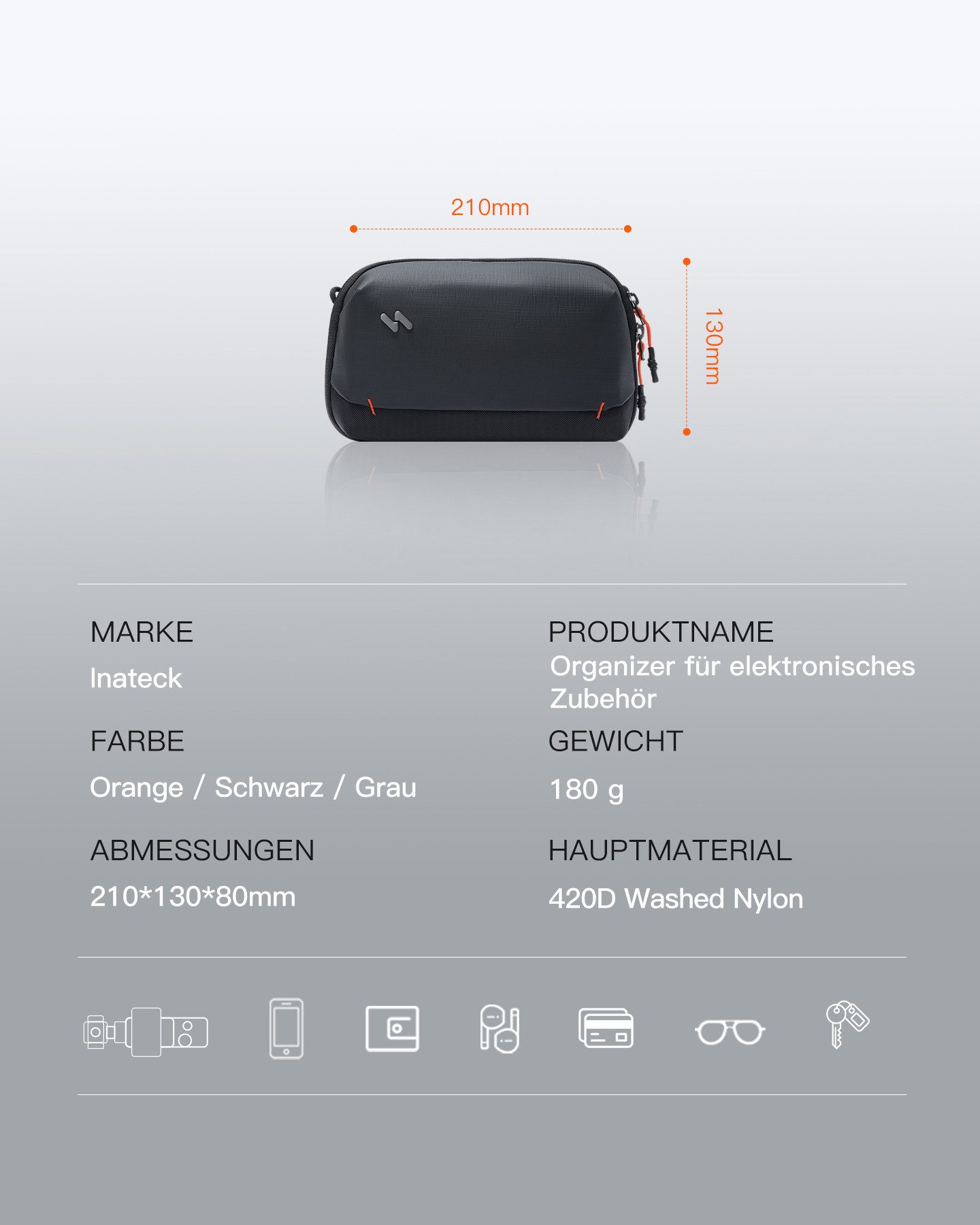 Inateck Taschenorganizer kabeltasche organizer Tech Pouch günstig online kaufen