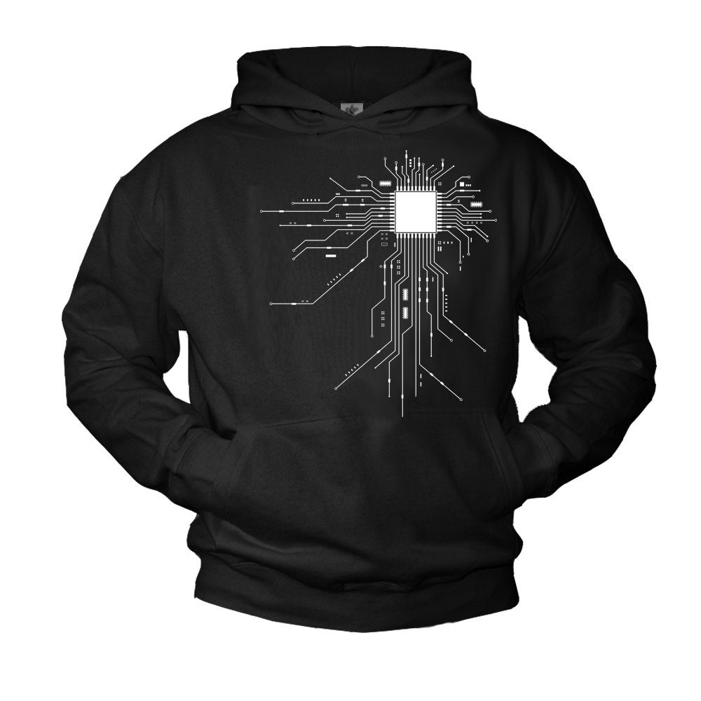 Kapuzenpullover Herren Pullover mit Druck Nerd Gamer Motiv Sweatshirt mit Kapuze