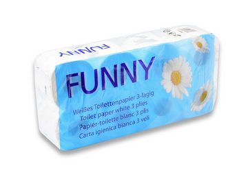 Funny Toilettenpapier 3-lagig, 72 Rollen, motivgeprägt 250 Blatt Rolle, Zellstoff
