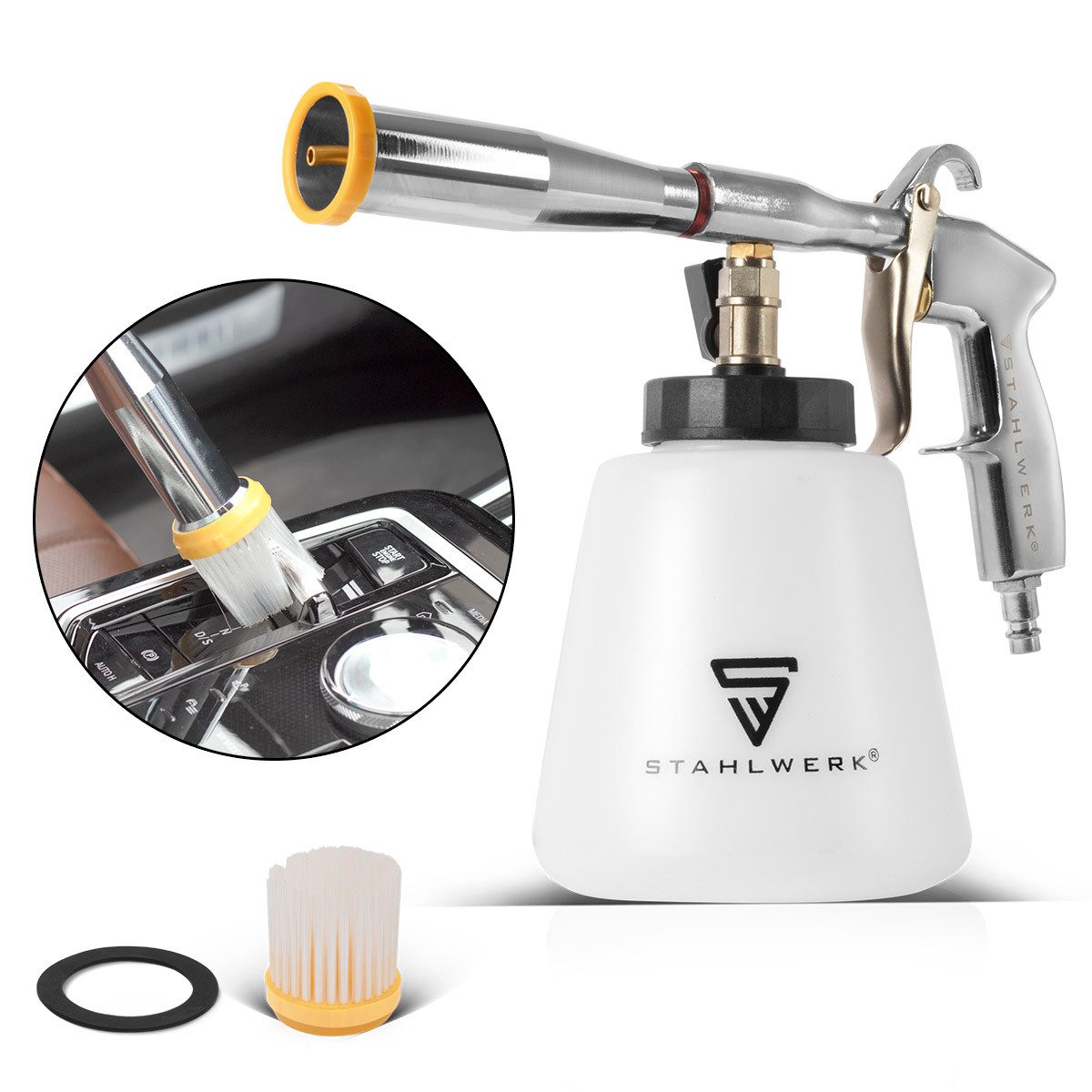 STAHLWERK Ausblaspistole Druckluft-Reinigungspistole RP-92 ST, Paket, 3-tlg., Einzelgerät, zur Reinigung verschmutzter Oberflächen