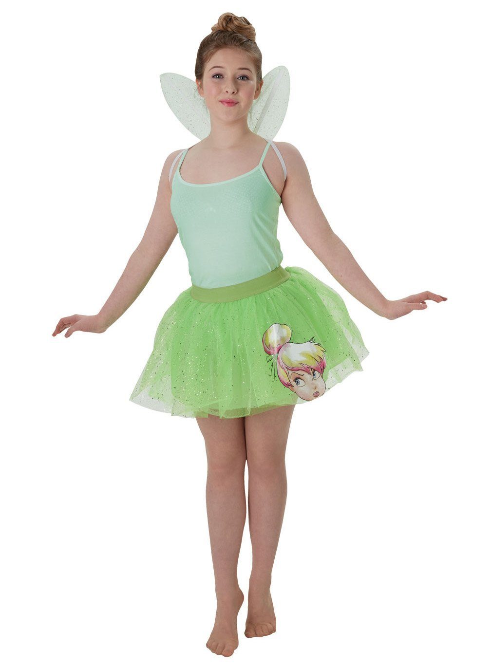 Rubie´s Kostüm Disney's Tinkerbell Kostüm-Set Tutu und Flügel, Basisausstattung für kleine grüne Feen