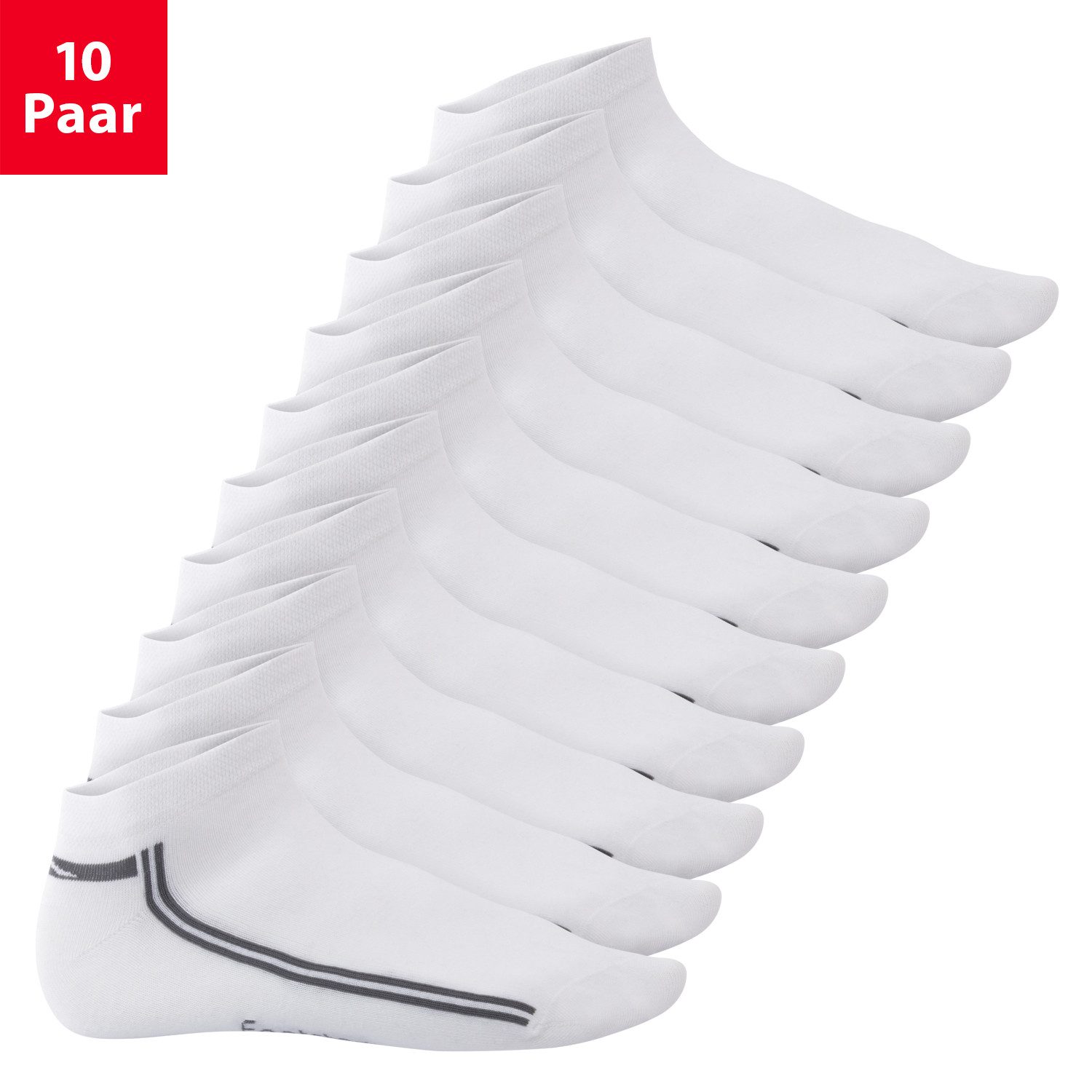 Footstar Füßlinge Sneak It! Damen & Herren Motiv Sneaker Socken (10 Paar)