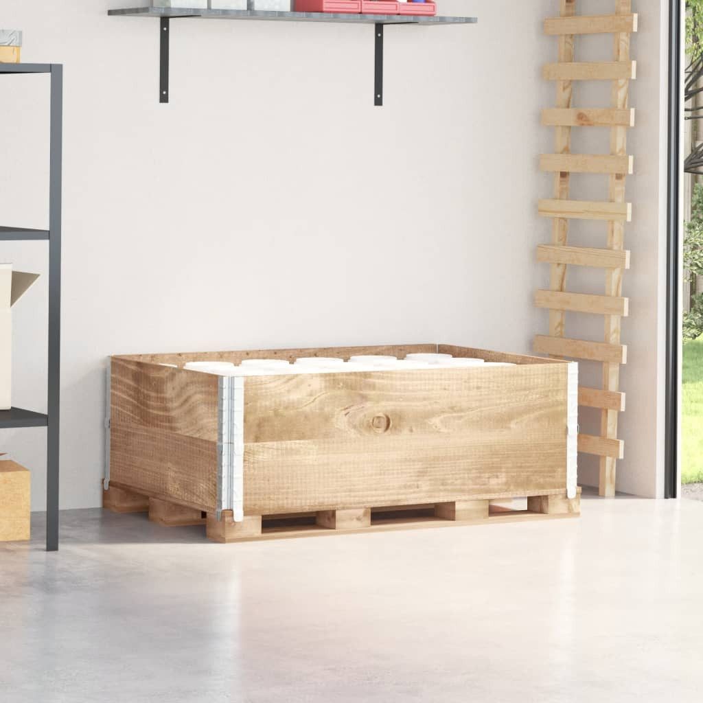 vidaXL Hochbeet, Paletten-Aufsatzrahmen 2 Stk. 120x80 cm Massivholz Kiefer