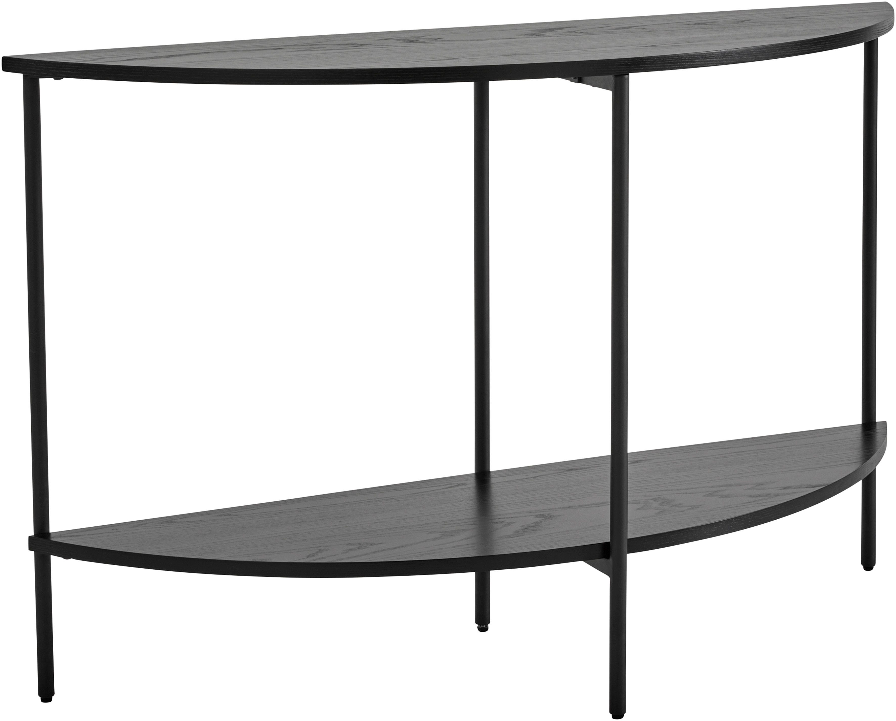OTTO home Couchtisch Fleuriss, aus massivem Eschenholzfurnier, pulverbeschichtetes Metallgestell