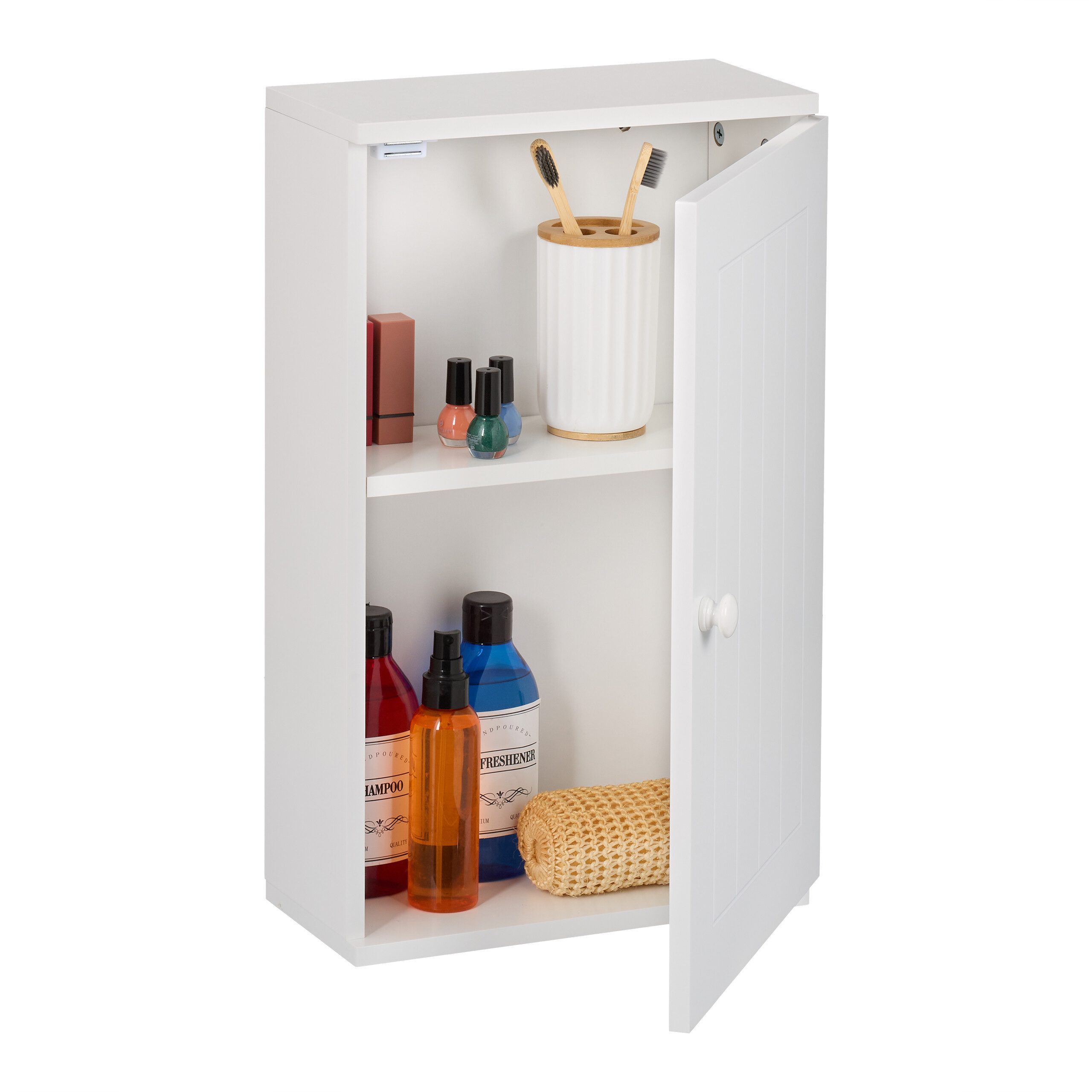 relaxdays Hängeschrank Hängender Badschrank mit Tür (1-St)
