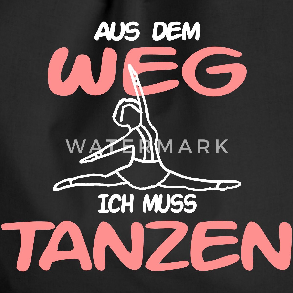 Spreadshirt Turnbeutel Tanzmariechen Aus Dem Weg günstig online kaufen