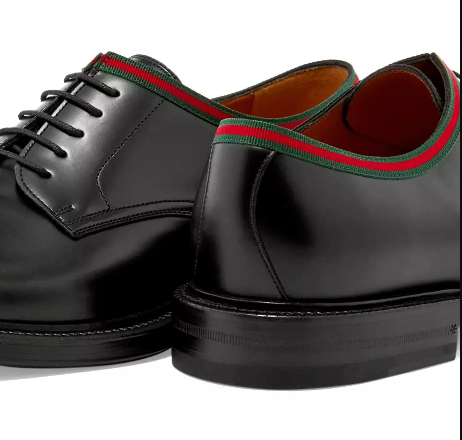 GUCCI Schuhe Derbyschuhe Beyond GRG Trim Web Derby 39 Schnürschuh Ripsbanddetail im legendären Gucci Web-Design