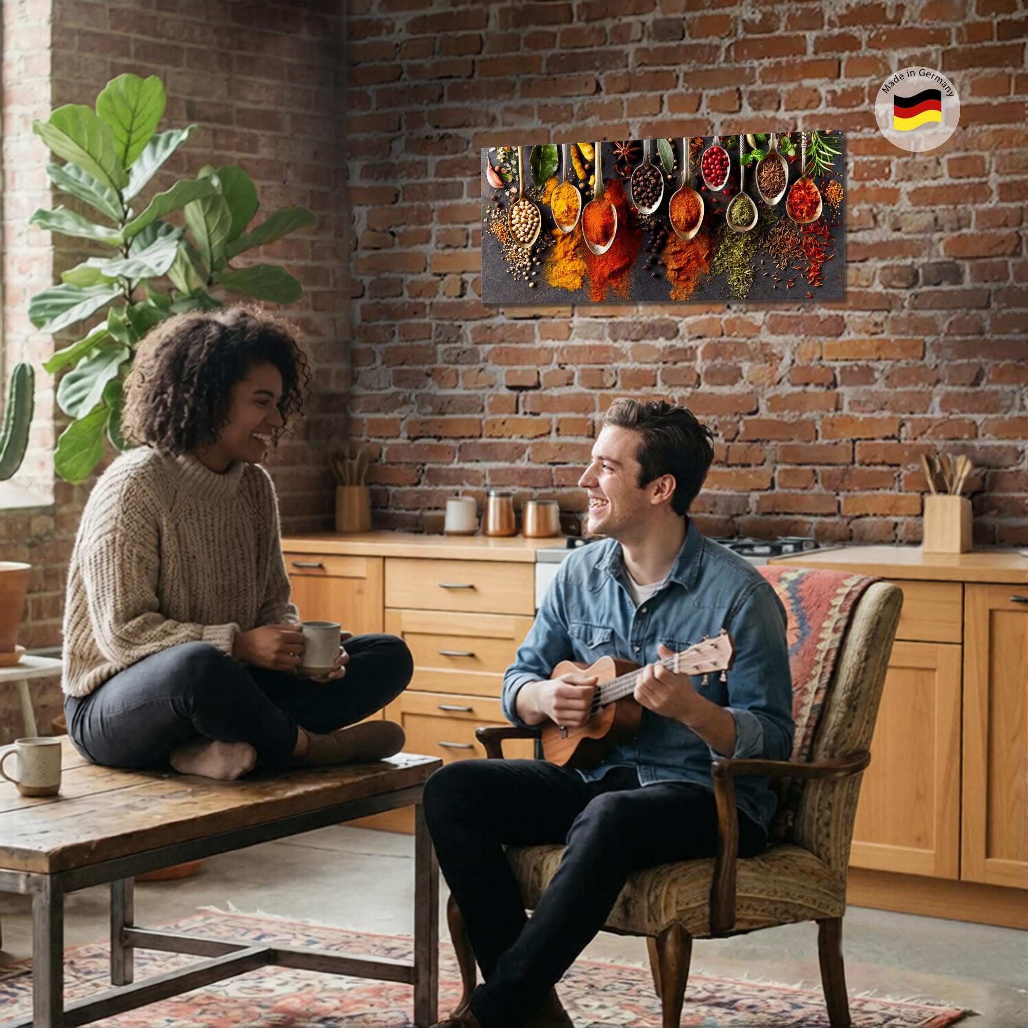 Runa Art Wandbild Küchenbilder Küche Deko Kaffee Braun Beige Gewürze Deko, Gewürze – Bild 5 von 5