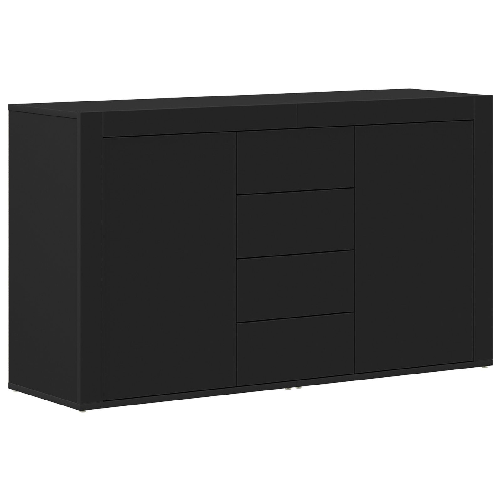 vidaXL Sideboard Sideboard Schwarz Holzwerkstoff 120 günstig online kaufen