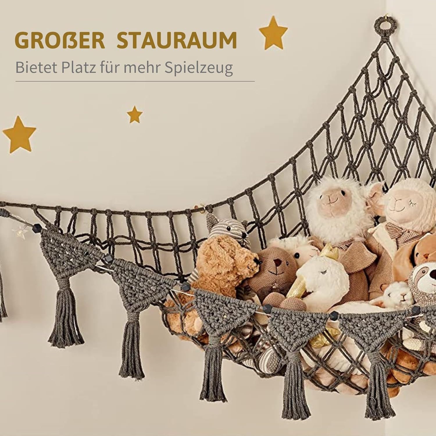 ZEUOPQ Hängekorb Hängekorb Stofftier-Organize Aufbewahrung Netz günstig online kaufen