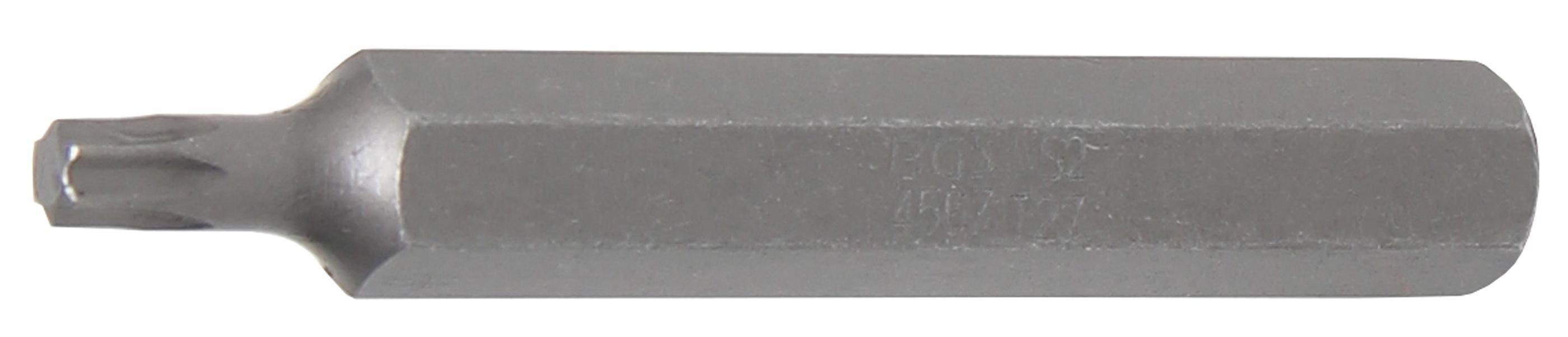 BGS technic Bit-Schraubendreher Bit, Länge 75 mm, Antrieb Außensechskant 10 mm (3/8), T-Profil (für Torx) T27
