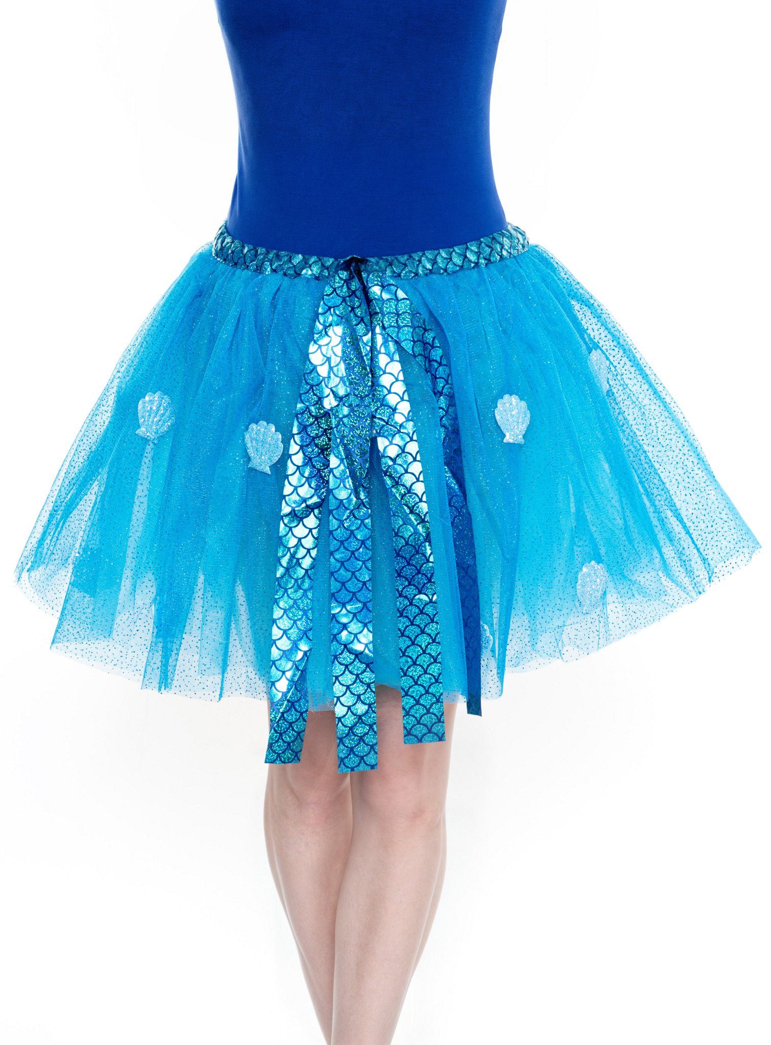 Metamorph Kostüm Meerjungfrau Tutu blau - Fasching Karneval Kostüm, Glitzer günstig online kaufen